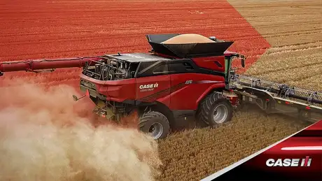Case IH Axial-Flow combine working in field