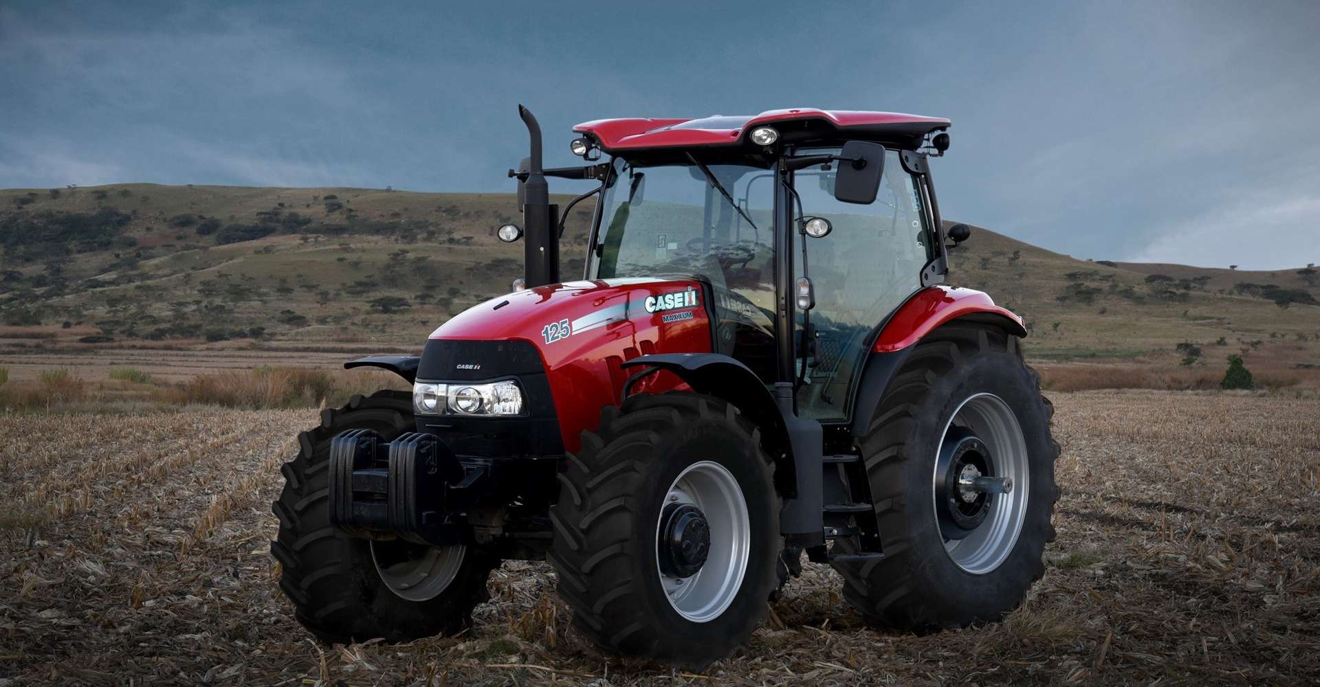 Red Case IH Maxxum 125 tractor in field