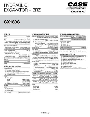 SPEC - CX180C