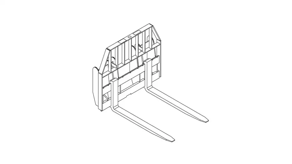 New Holland Construction CWL Pallet Fork Rail Style 