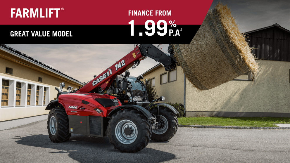 Case IH Farmlift 742 telehandler geared up offer tile