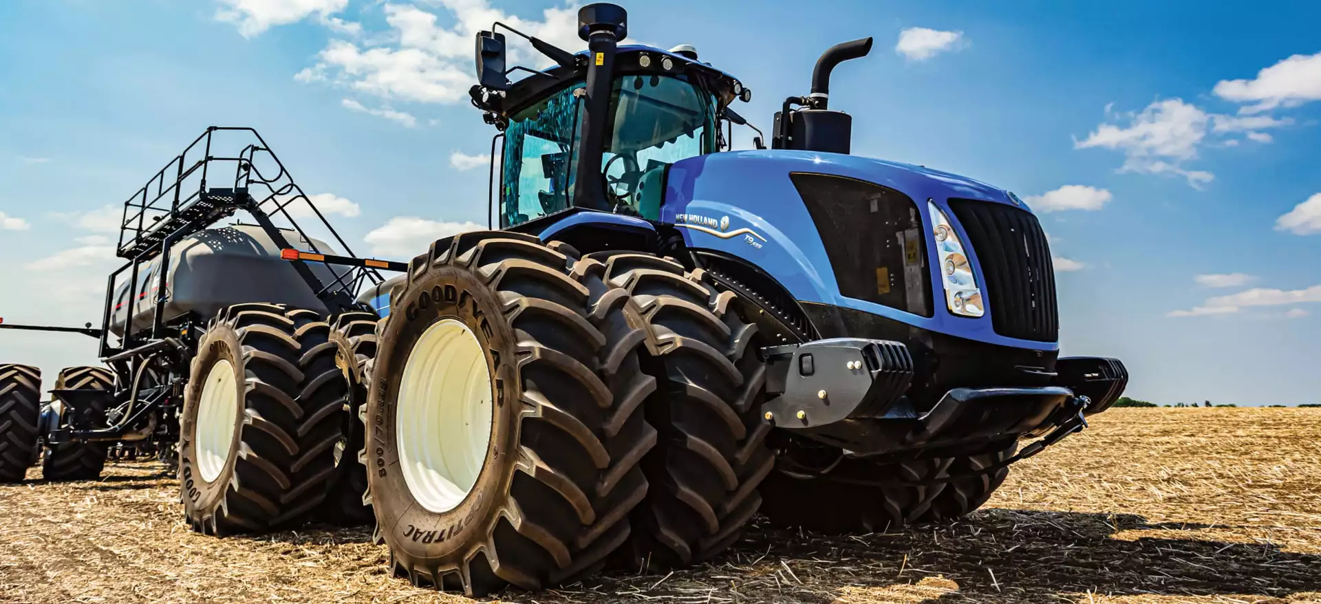 T9 with PLM Intelligence tractor with seeding implement attached