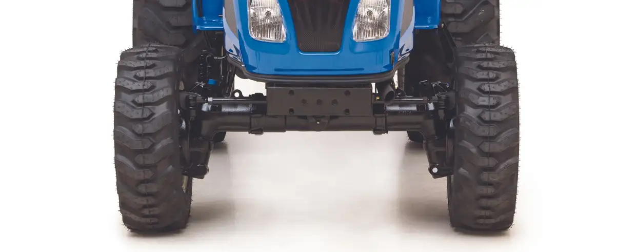 Front axle of a WORKMASTER compact tractor