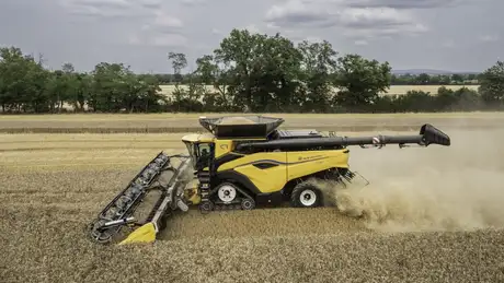 CR Series combine in the field