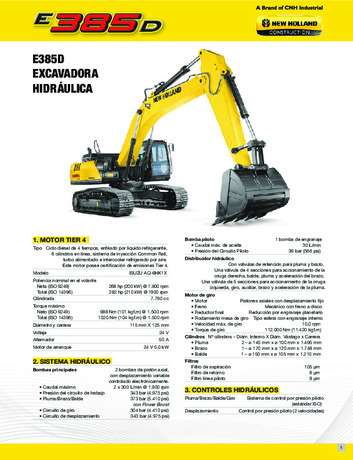 Cuchilla Técnica - E385D - TIER 4