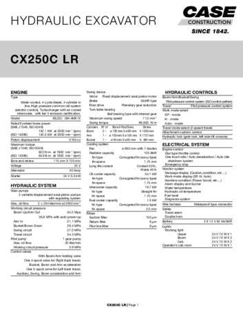 SPEC - CX250C LR