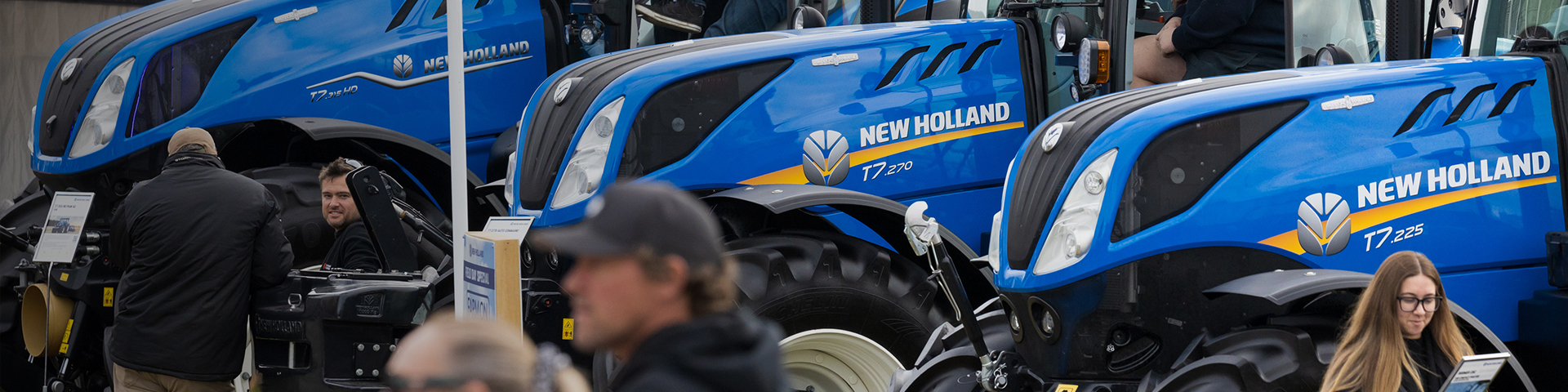 New Holland machinery at Mystery Creek field day