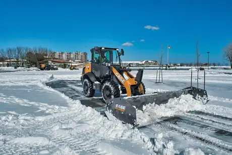 CASE-321F-Compact-Wheel-Loader-with-Snow-Pusher