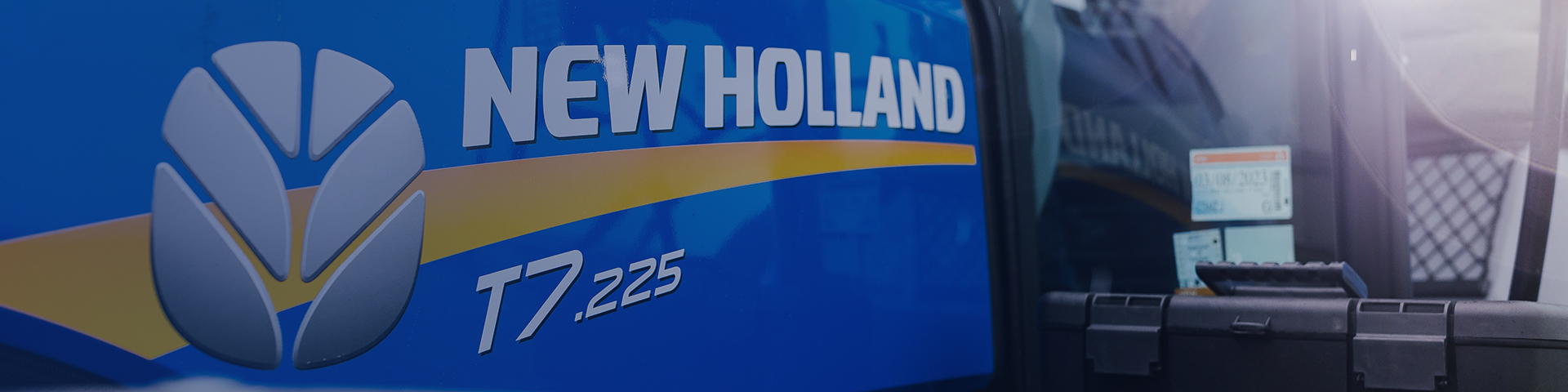 New Holland T7 tractor machine close up shot