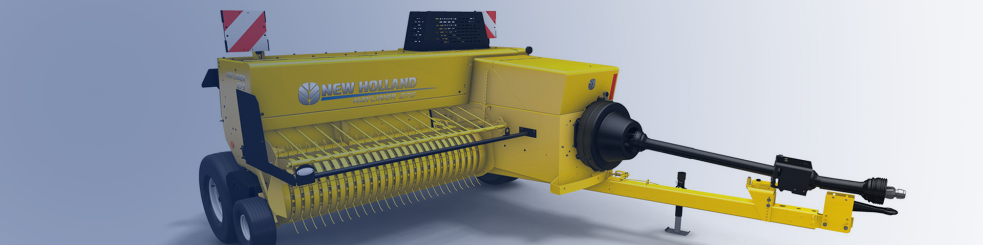 New Holland Hayliner baler with white backgorund