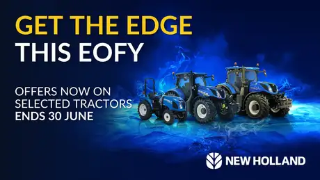 New Holland end of financial year tractor campaign, competitive finance rate