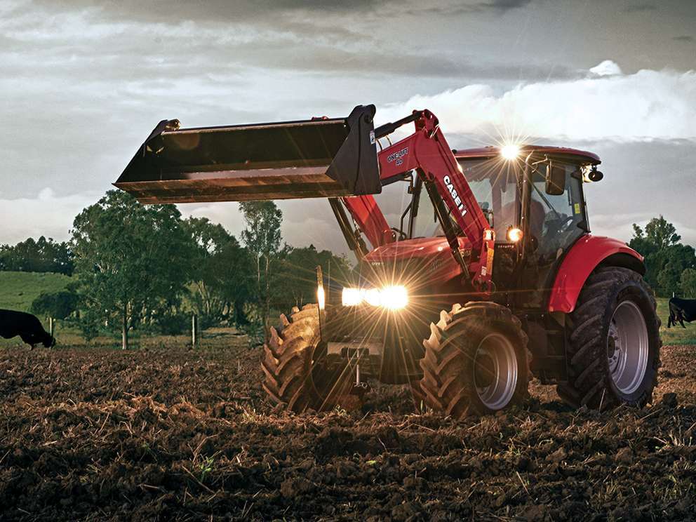 Red Case IH Farmall M tractor in field