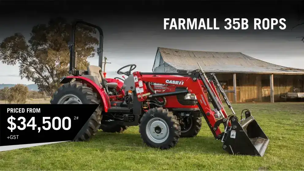 Case IH Farmall B tractor working in field