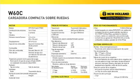 W60C - Especificaciones