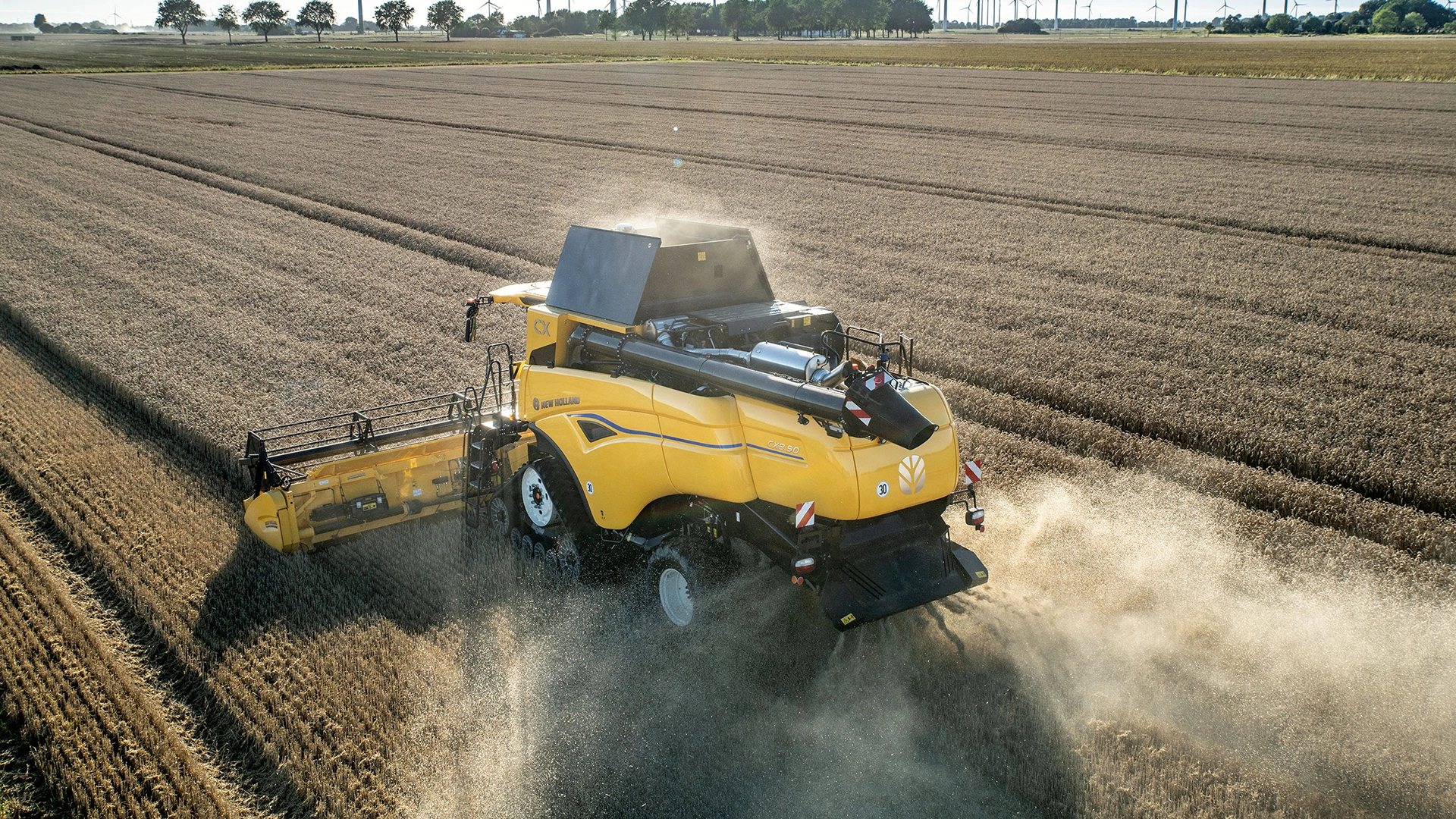 Integrated farming approach with New Holland's CX7 & CX8 combines and tractors for optimal yield