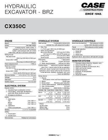 SPEC - CX350C