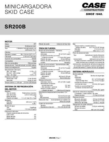 Folleto Minicargadora - SR200B