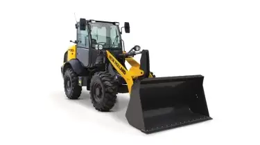 Compact wheel loader from the side.
