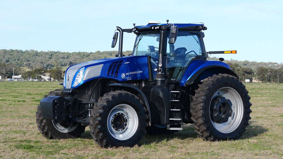 New Holland T8 tractor sitting in field in Gunnedah, New South Wales, Australia