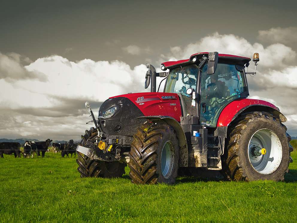 Red Case IH Maxxum tractor in field