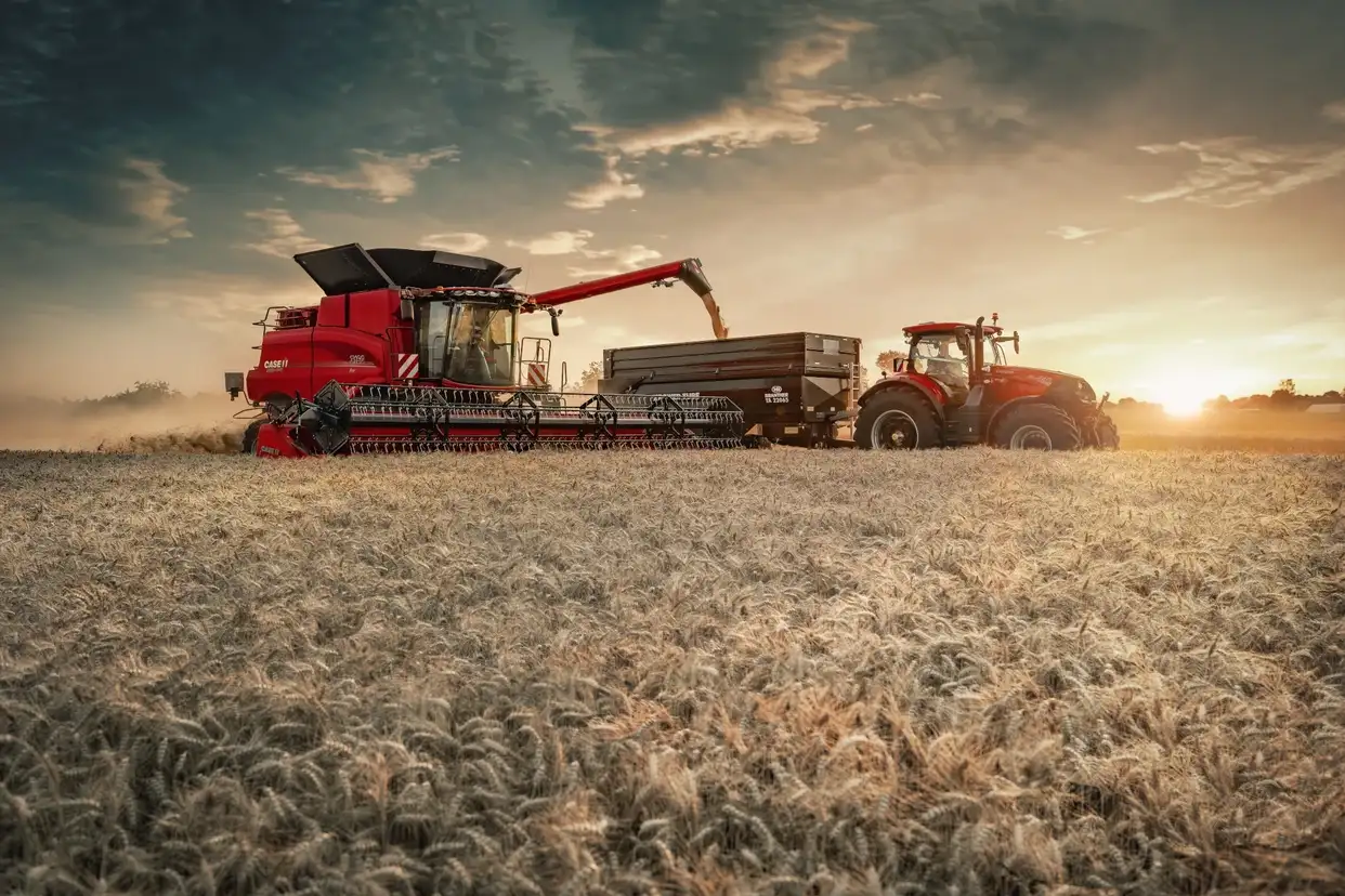 Axial-Flow 160 harvesting in a field