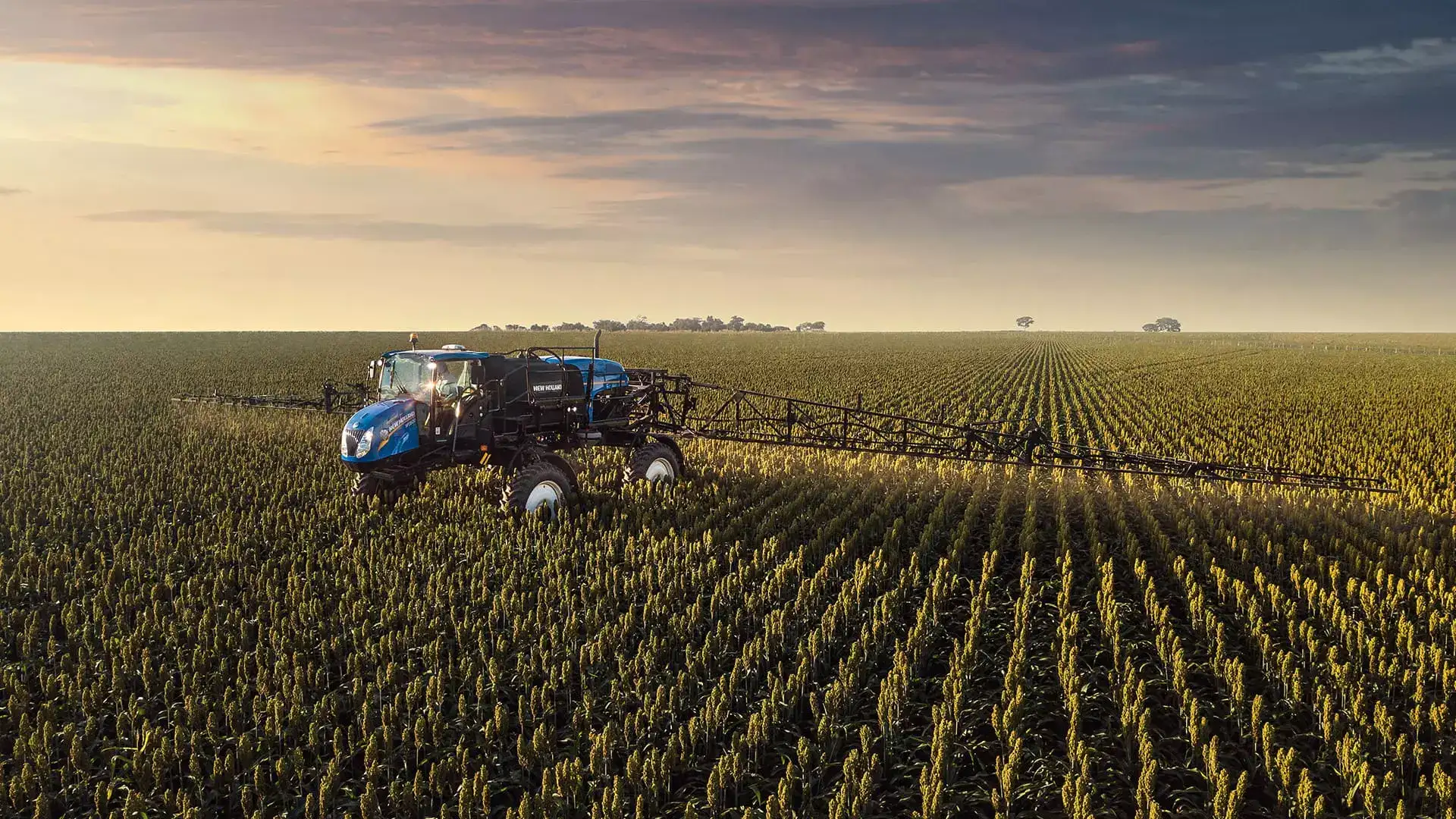 pulverizadores new holland modelo defensor 3500 hc em campo