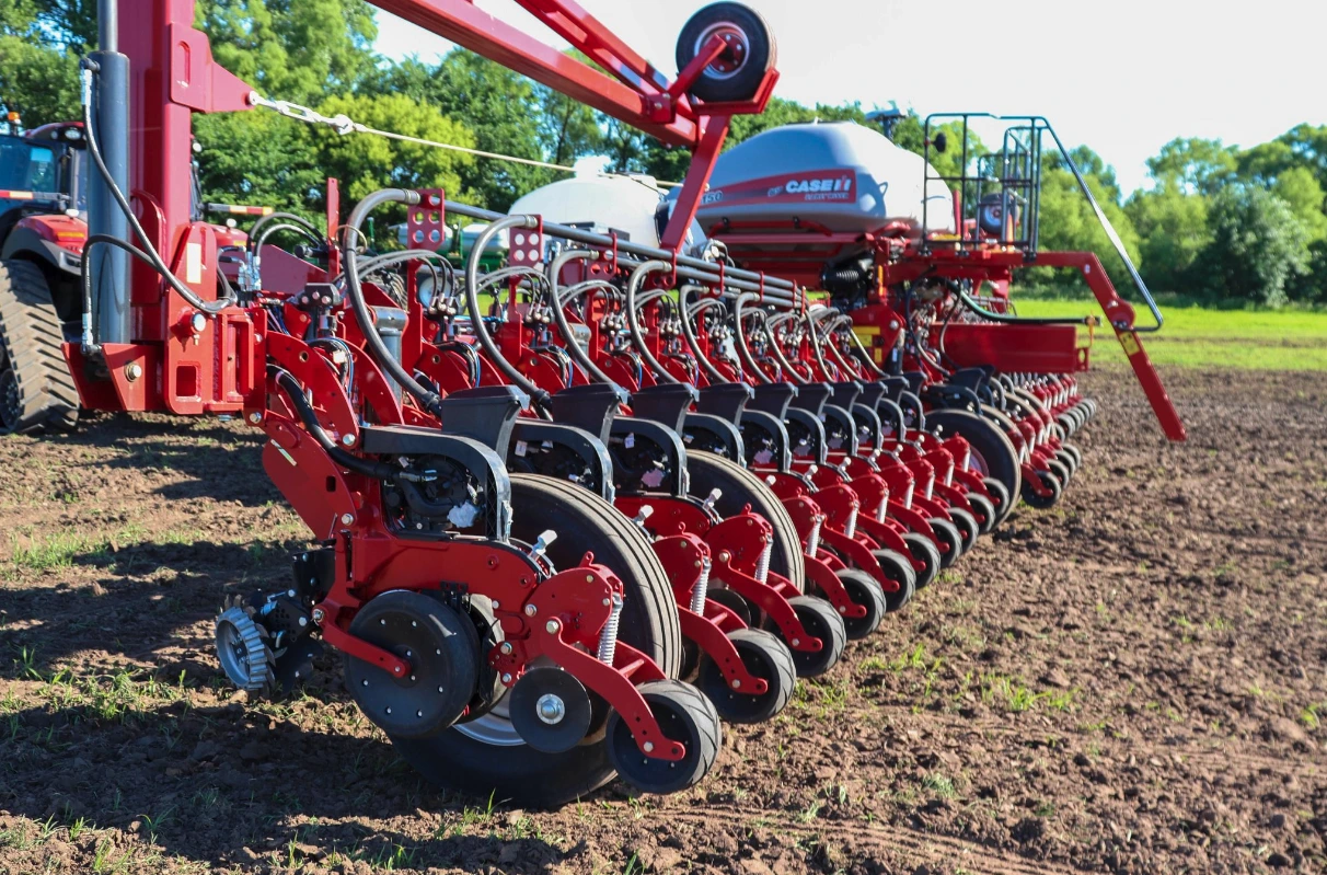 close up of early riser planter with implement guidance kit