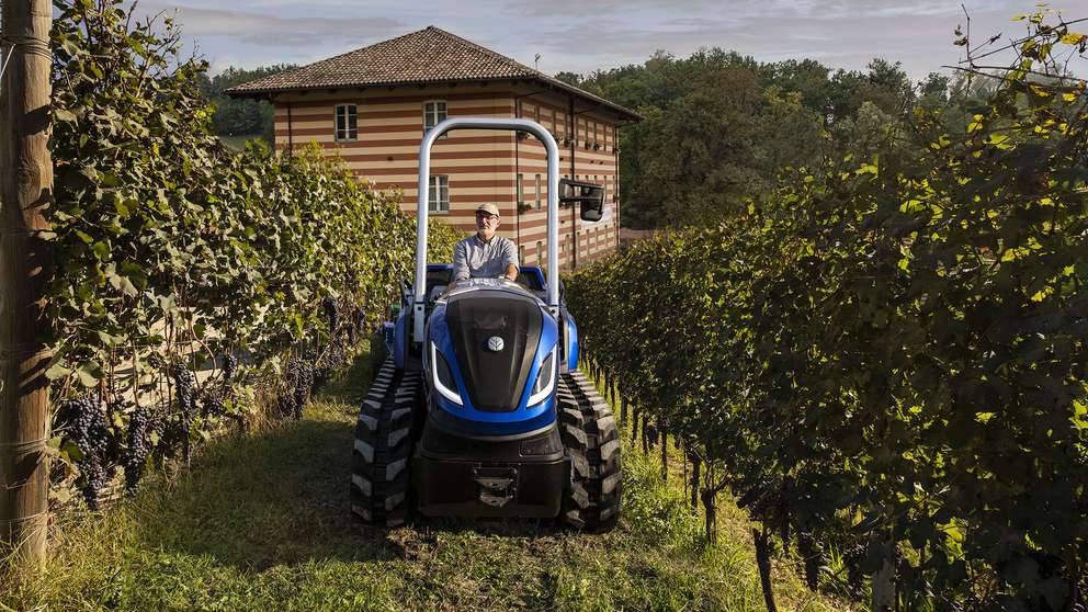 Tracteur alimenté au méthane Fontanafredda TK New Holland