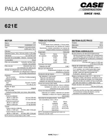 Folleto Pala Cargadora - 621E