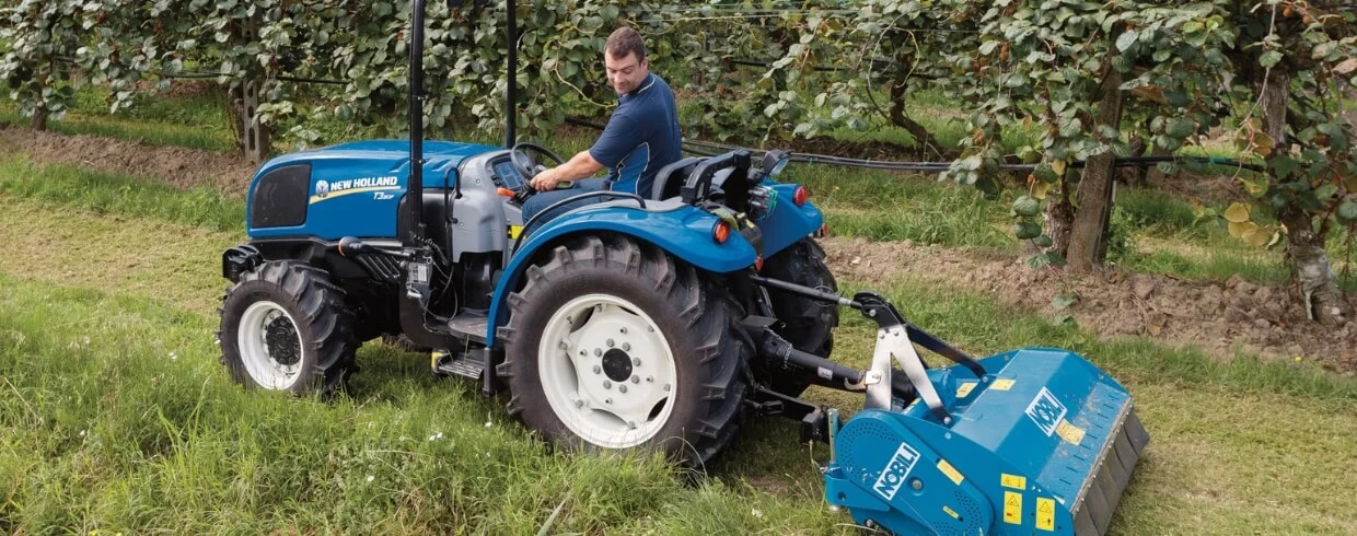 T3F tractor with mowing attachment