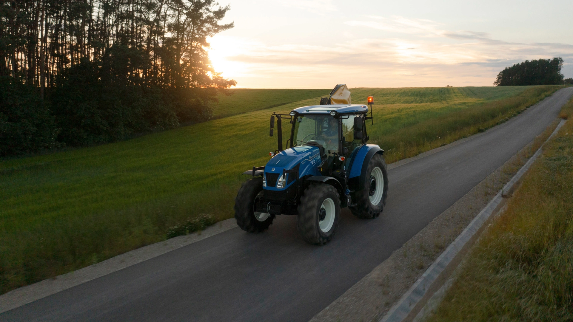 T5S Farming Tractor on the road
