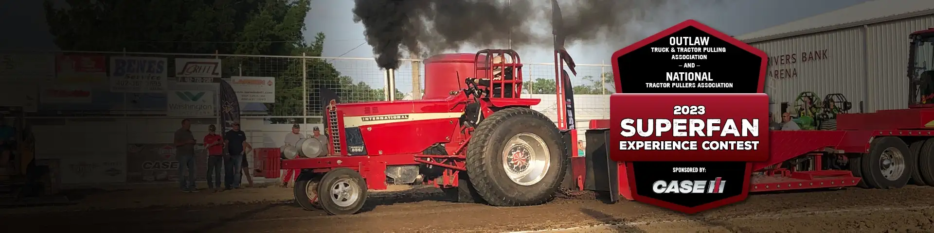 Image of vintage international harvester tractor at a tractor pull