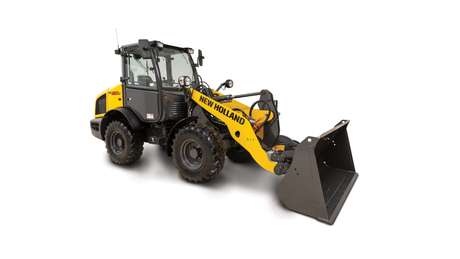 Compact wheel loader diagonal profile.
