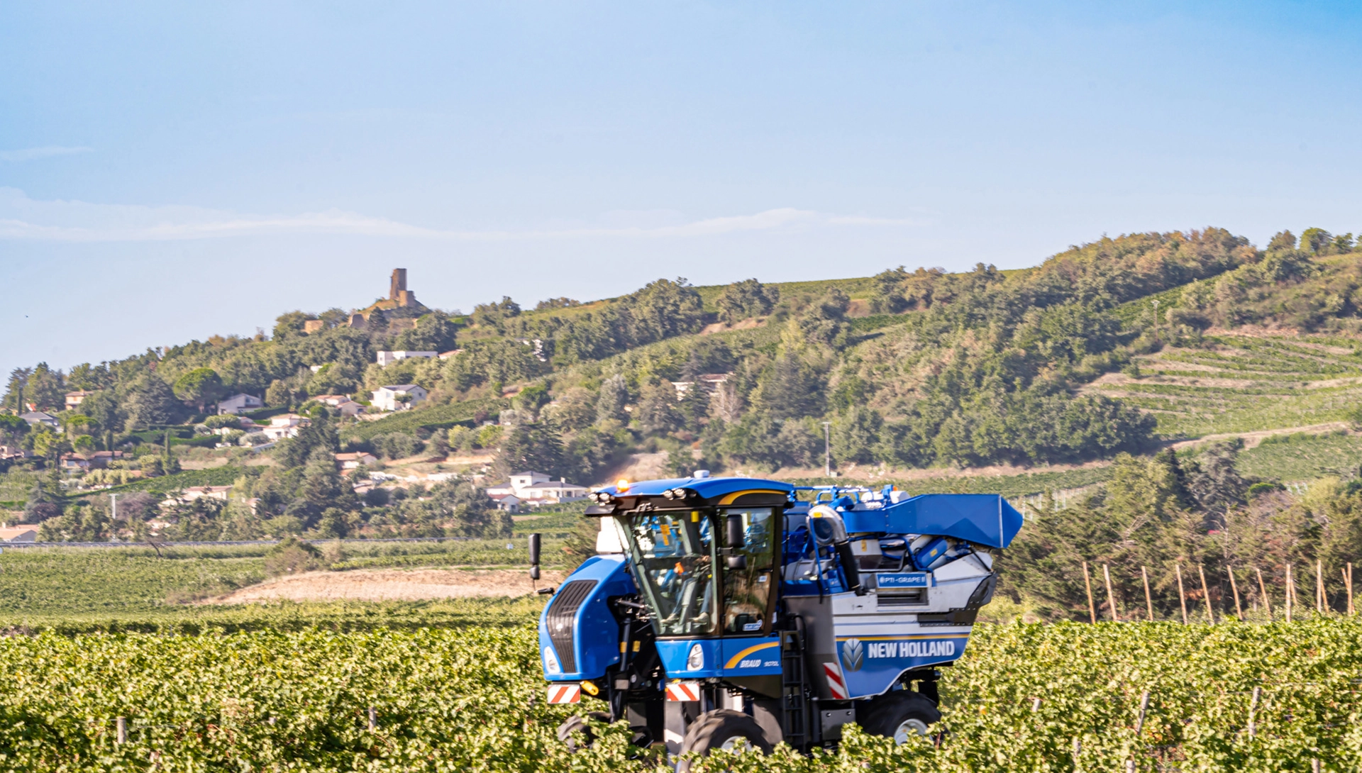 Braud High Capacity Grape Harvester on the field