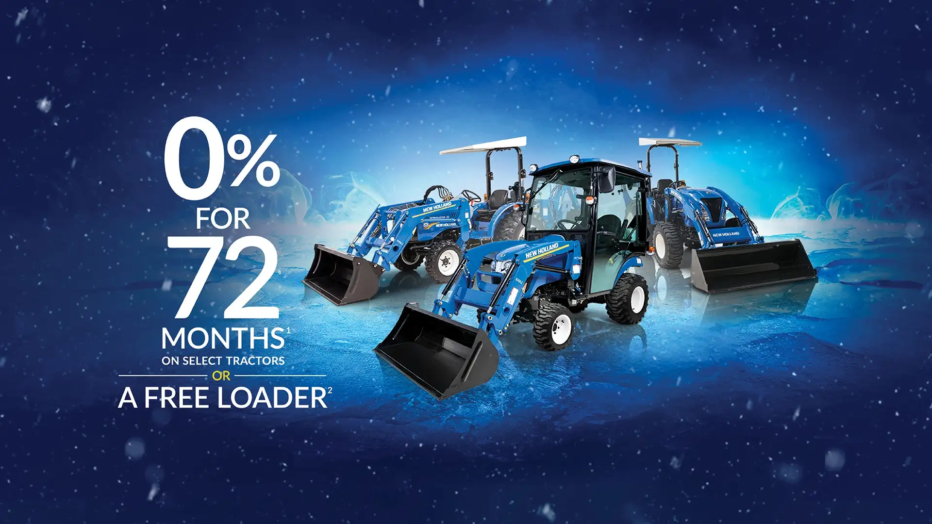 0% for 72 months on select tractors or a free loader