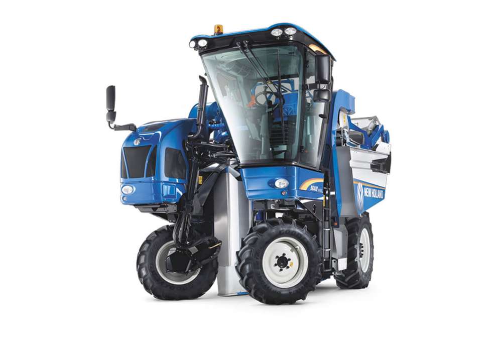 New Holland Grape Harvester with white background