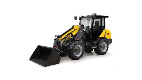 Small articulated loader diagonal profile.