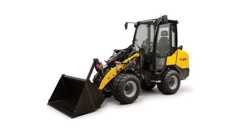 Small articulated loader diagonal profile.