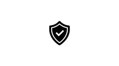 Shield with check mark.