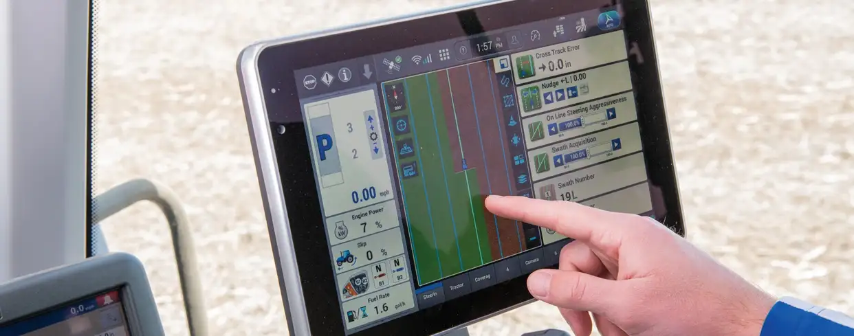 IntelliView™ 12 monitor in the GENESIS® T8 tractor cab