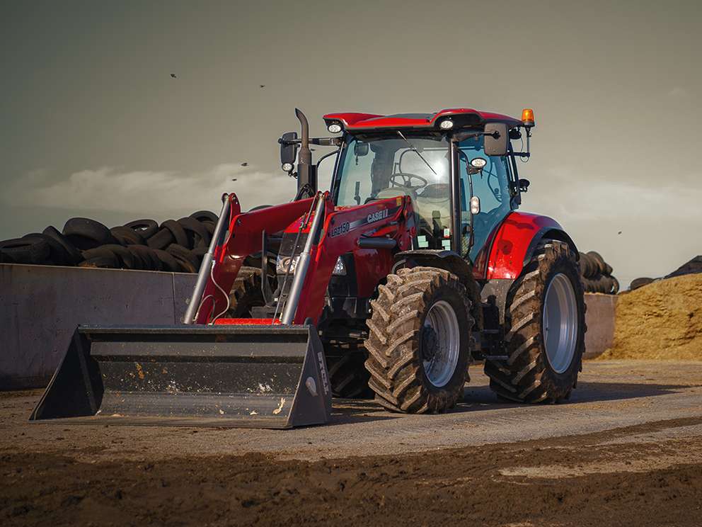 Red Case IH Maxxum tractor in field