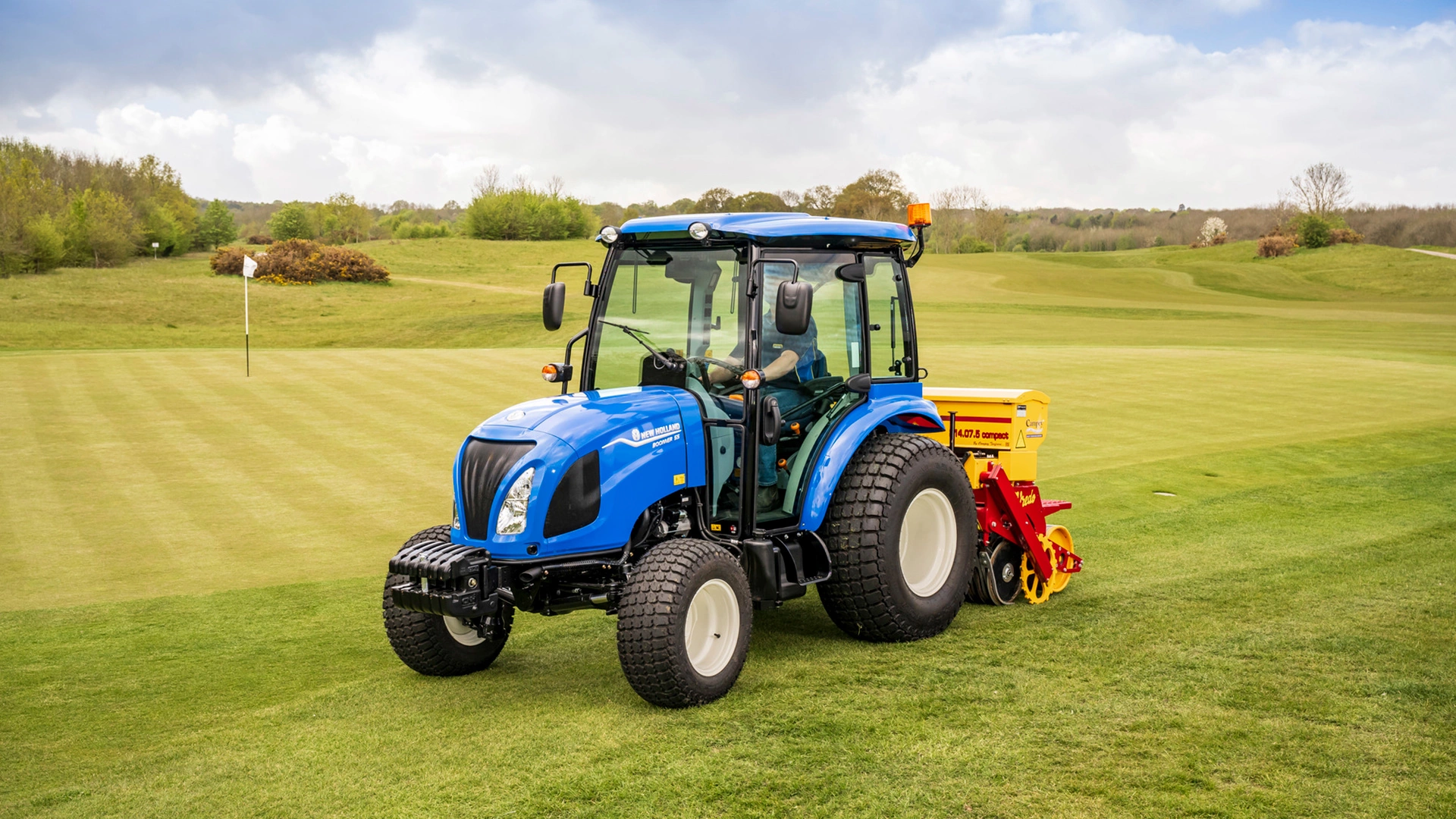 New Holland Boomer 50 tractor working on the agricultural field