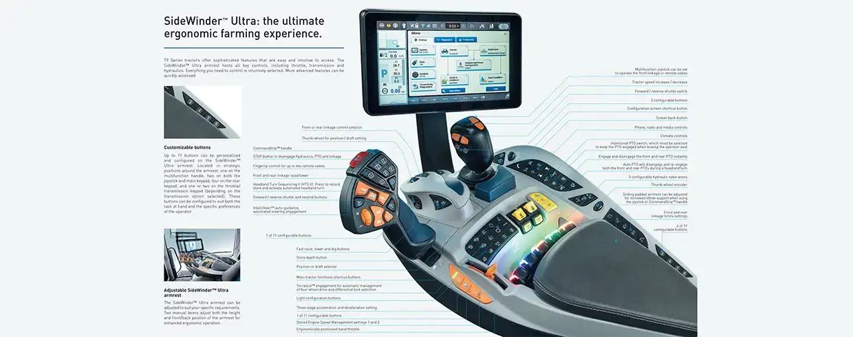 SIDEWINDER™ ULTRA: THE ULTIMATE ERGONOMIC FARMING EXPERIENCE.