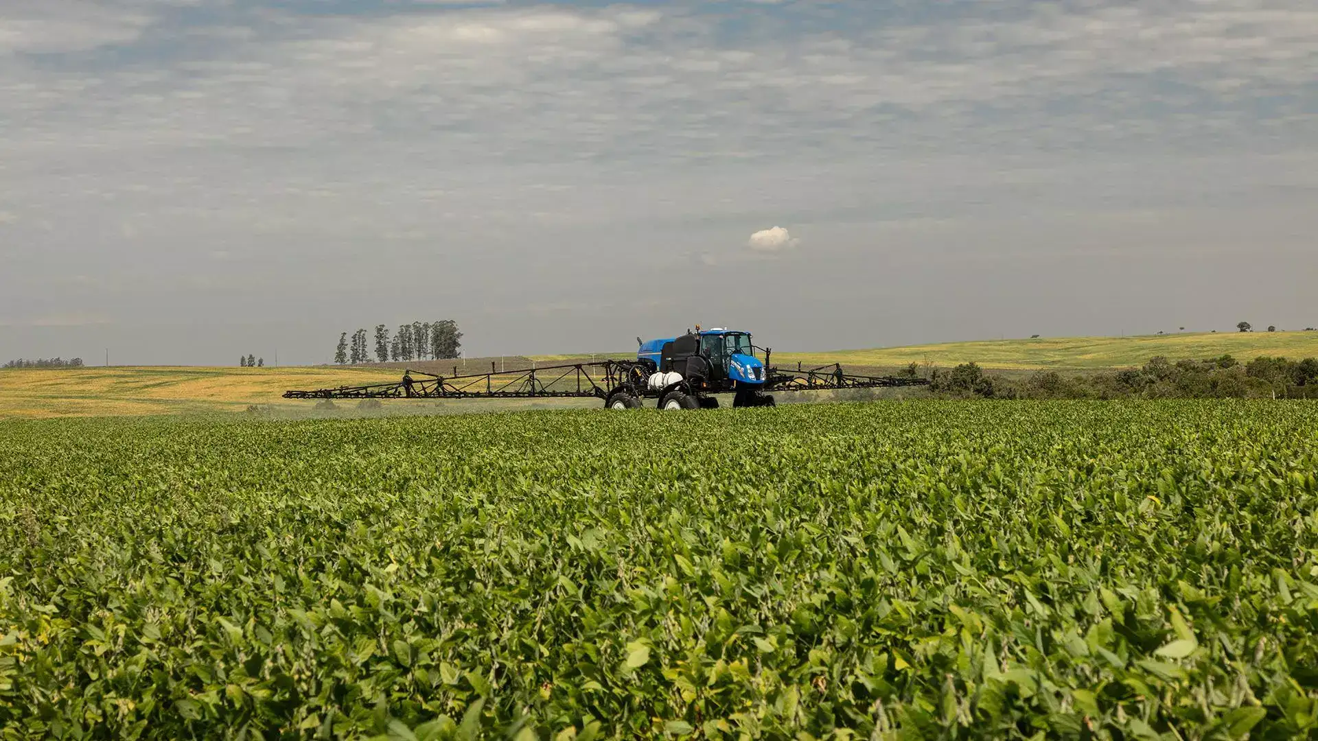 pulverizadores new holland modelo defensor 2500 em campo visão geral
