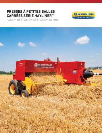 Hayliner® Small Square Balers (French) - Brochure