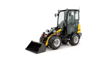 Small articulated loader diagonal profile.
