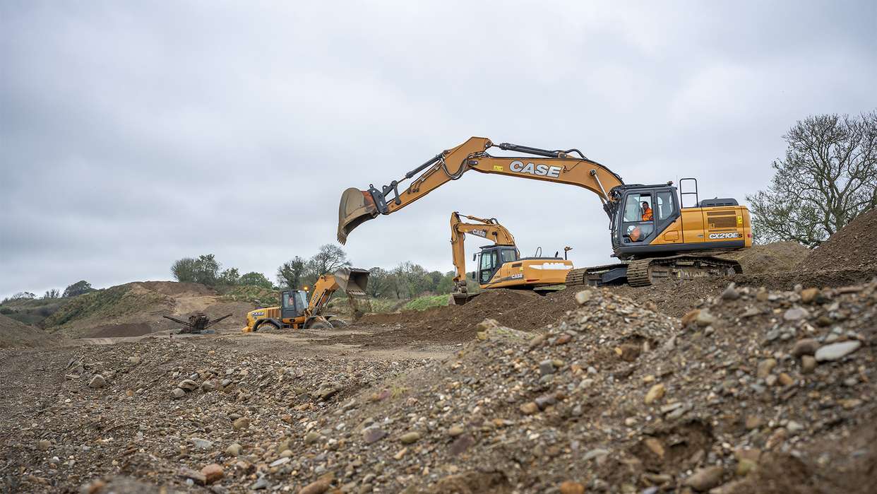  CASE in Control - New CASE CX210E-S  makes light work of heavy tasks in Welsh Quarry