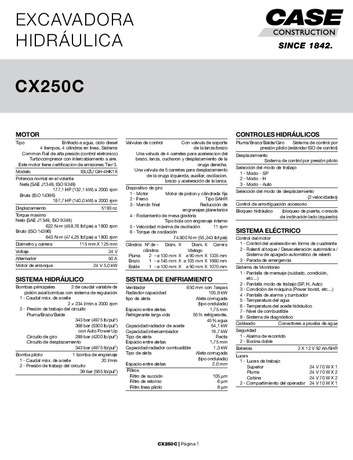Encarte - CX250C