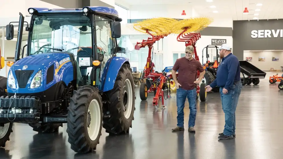 Inside a New Holland dealership