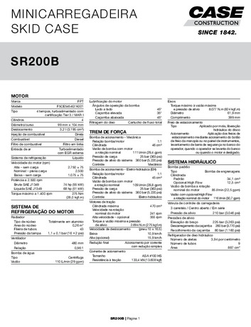 SR200B - Folheto Técnico